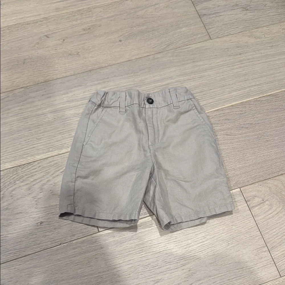 Janie and Jack Gray Casual Shorts with Elastic Waistband - Picture 1 of 4